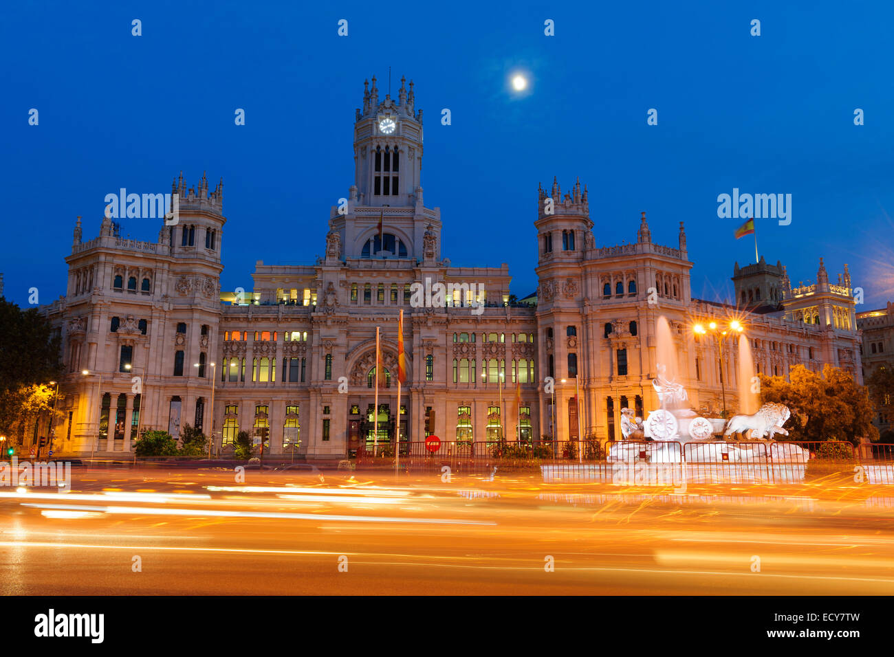 Cibeles Palast oder Palacio de Comunicaciones, Plaza de Cibeles, Madrid, Spanien Stockfoto