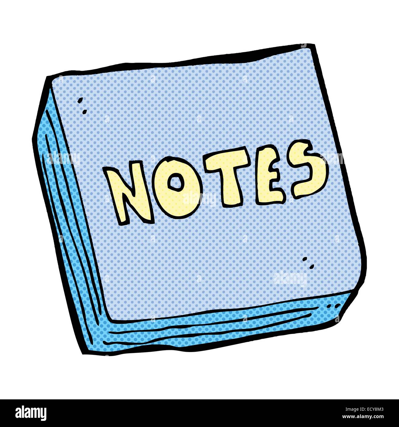 Retro Comic Buch Style Cartoon Notizen pad Stock Vektor