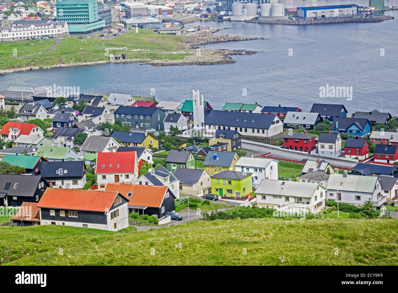Häuser In Tórshavn, Färöer Inseln Stockfoto