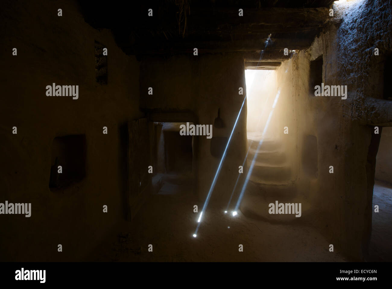 Haus Oase Al-Qasr Oase, Ägypten Stockfoto