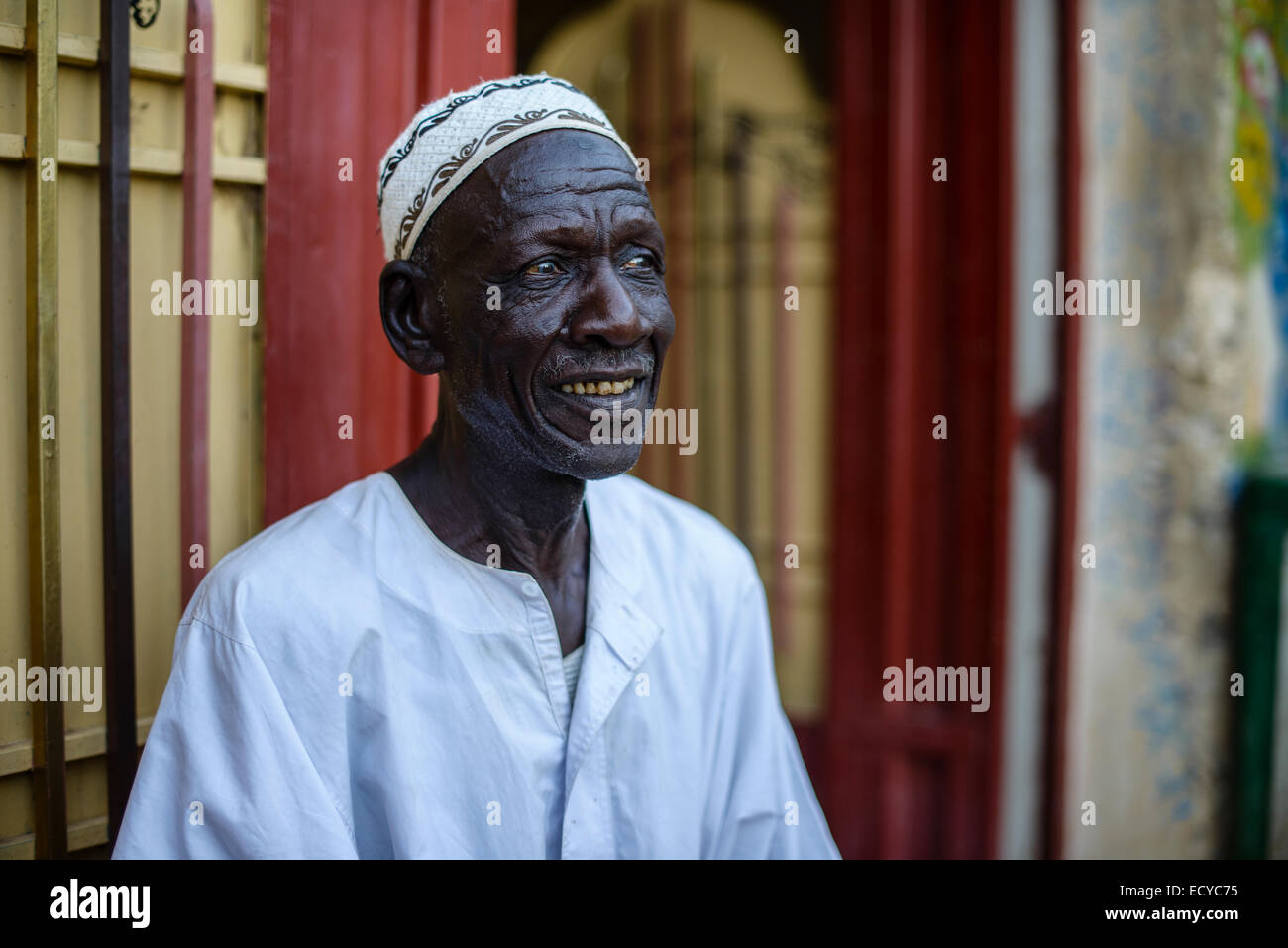 Sudanesische Mann, Wadi Halfa, Sudan Stockfoto