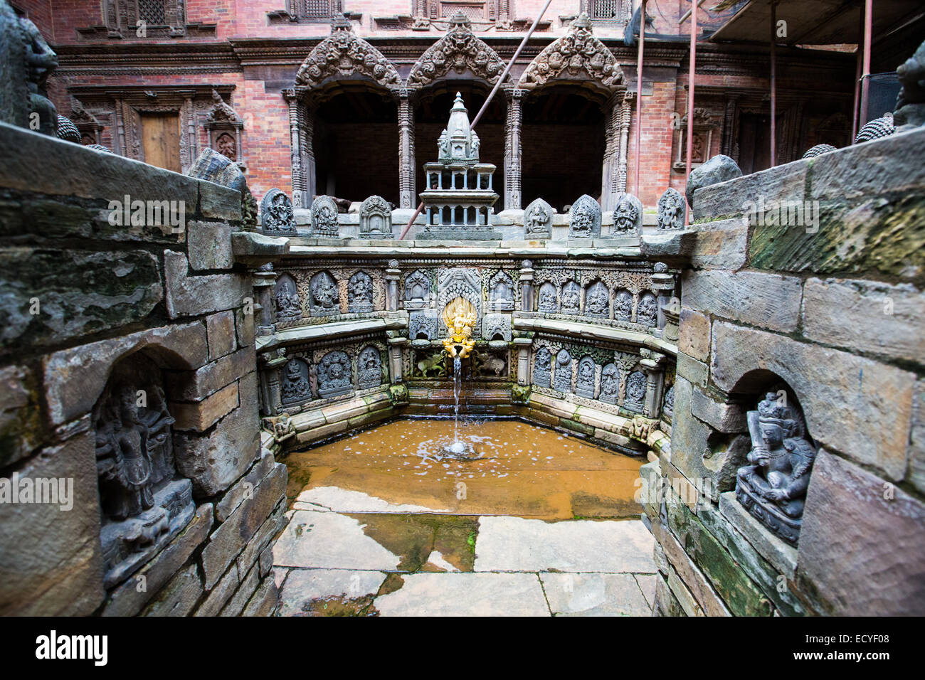 TUSA Hiti, Royal Schritt gut, reserviert für König, Königspalast, Patan Museum, Lalitpur, Nepal Stockfoto