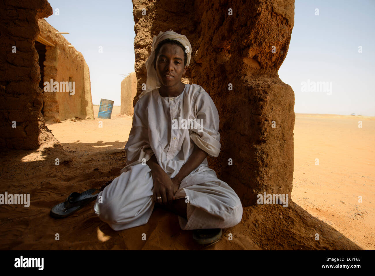 Junge von der Sahara Wüste, Sudan Stockfoto