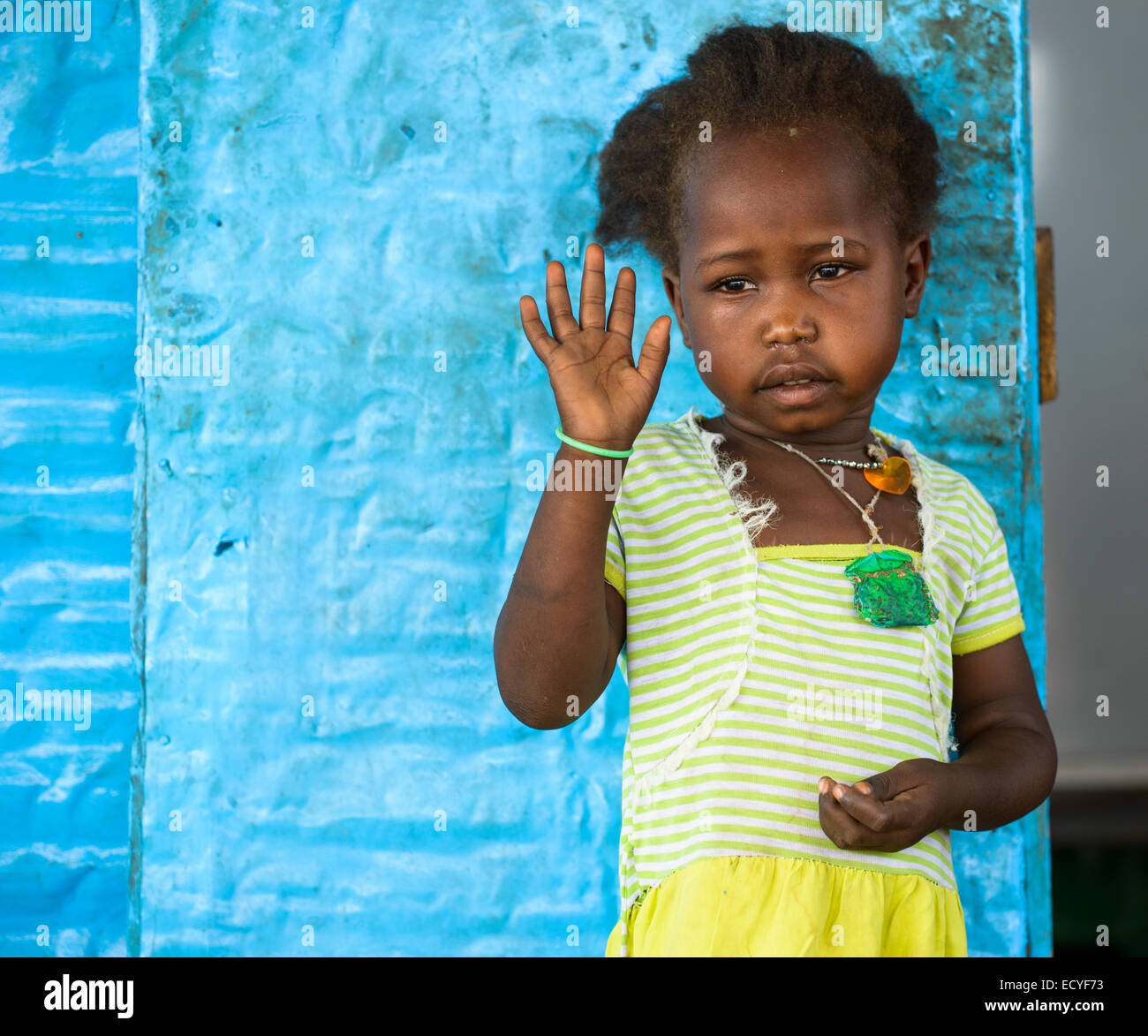Kleines Mädchen von der Sahel-Zone, Sudan Stockfoto