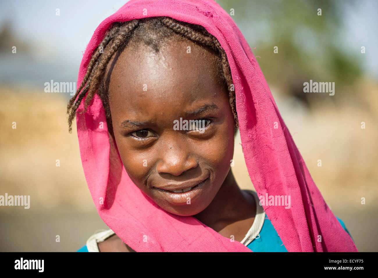 Mädchen der Sahelzone im Sudan Stockfoto
