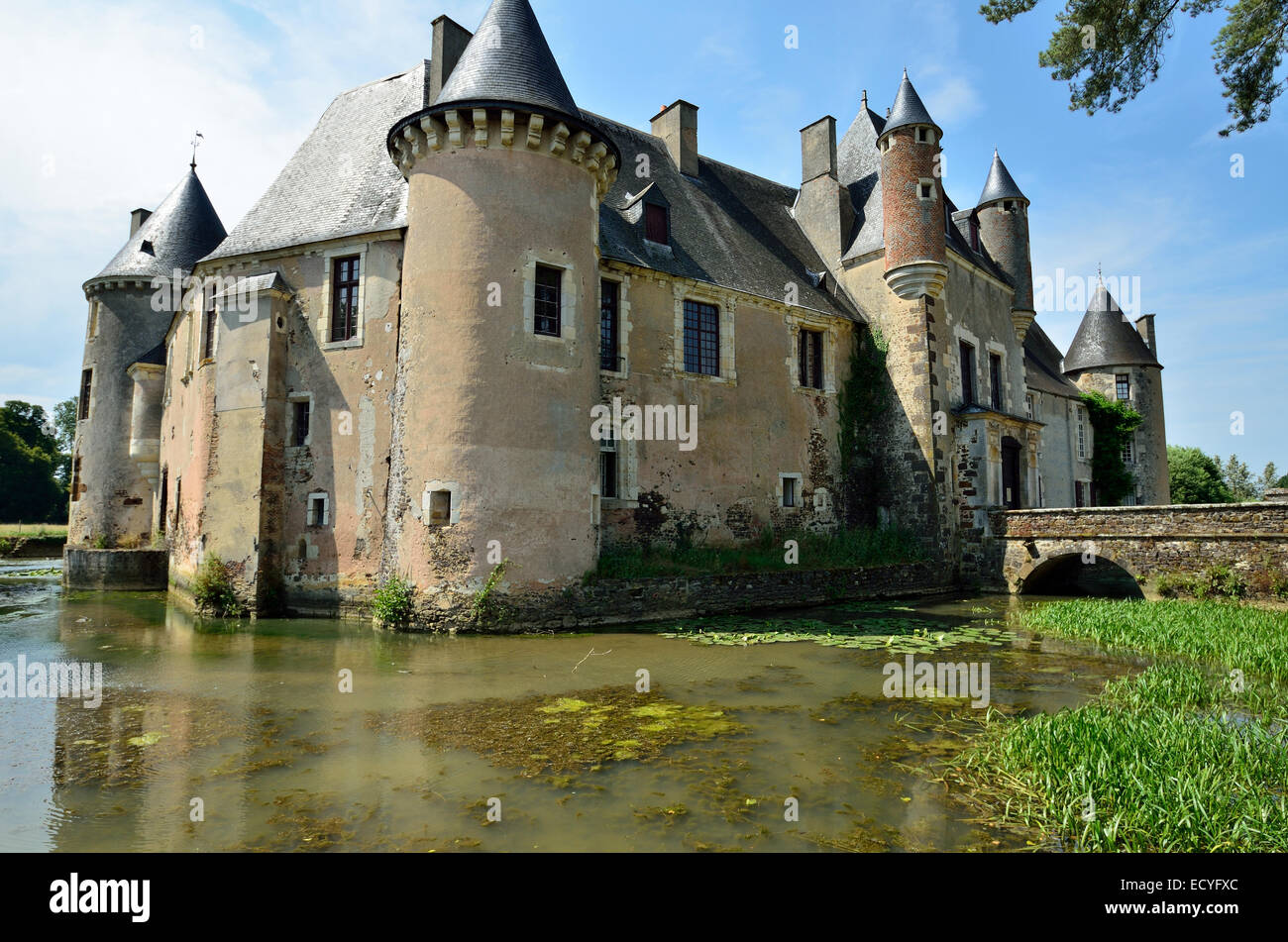 À la Découverte du Château de Boucard, au Coeur des Vignobles du Coeur de France. Stockfoto