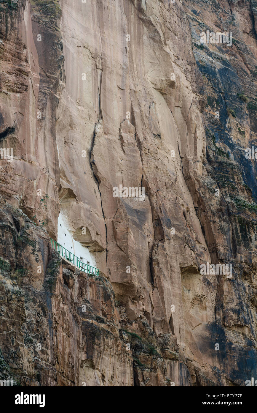 ABBA Yohanni Fels gehauene Kirche, Tigray, Äthiopien Stockfoto