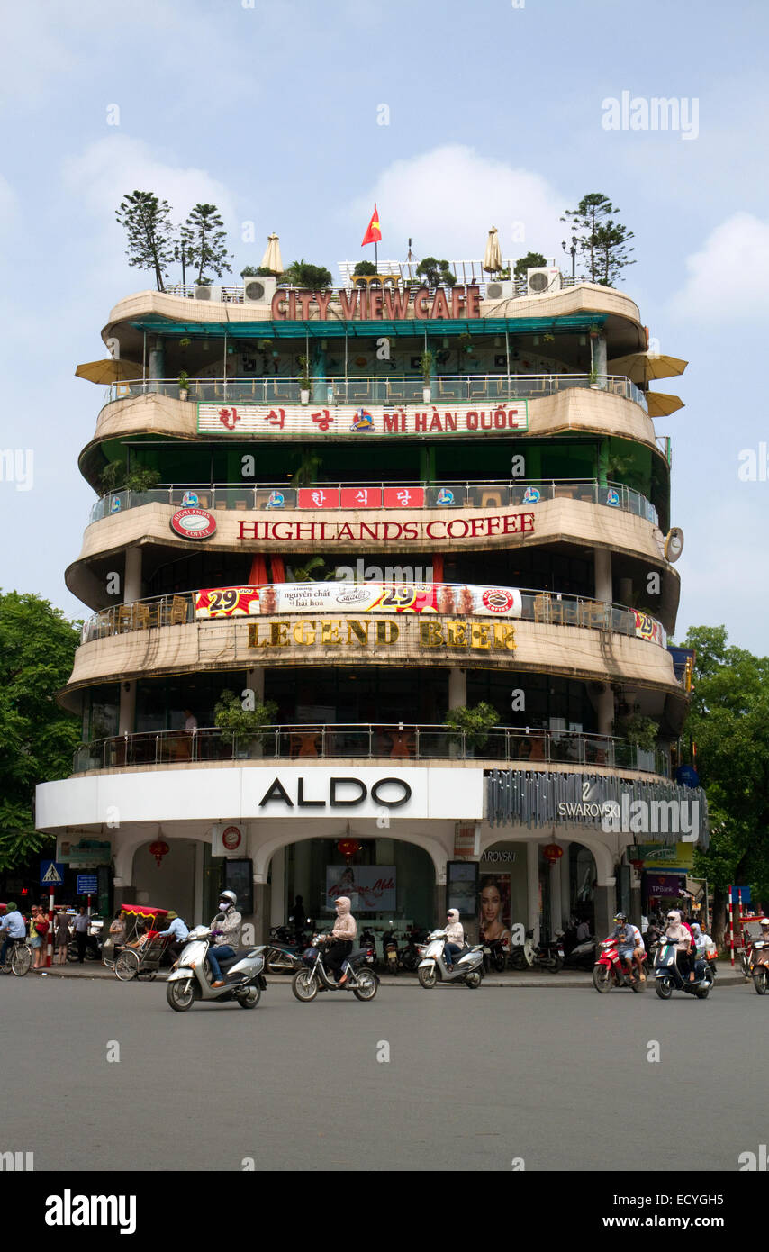 Kommerzielle Geschäftshaus in der Nähe von Hoan-Kiem-See in Hanoi, Vietnam. Stockfoto