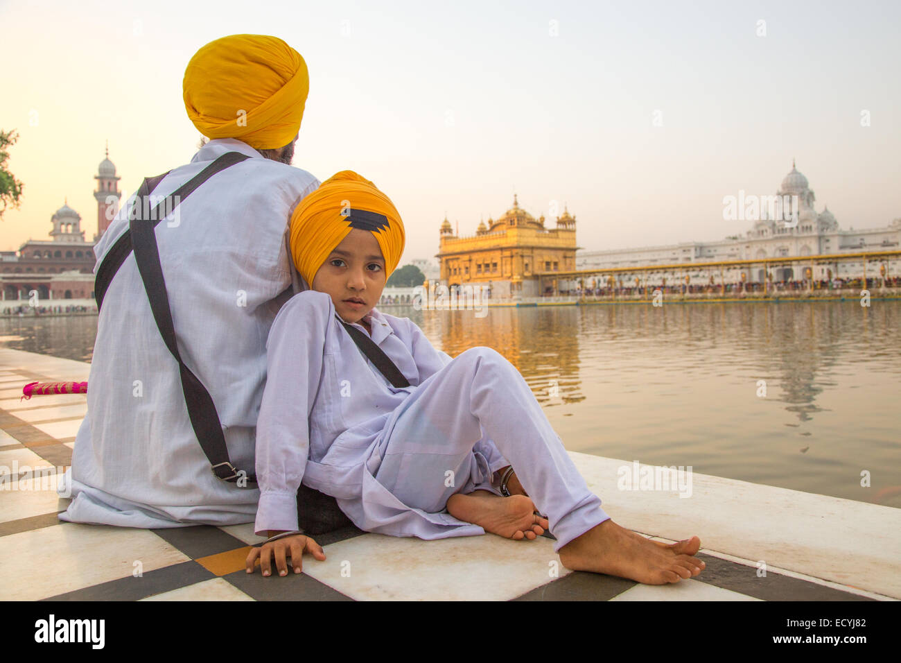 Golden Temple oder Harmandir Sahib Sikh-Tempel in Amritsar, Indien Stockfoto