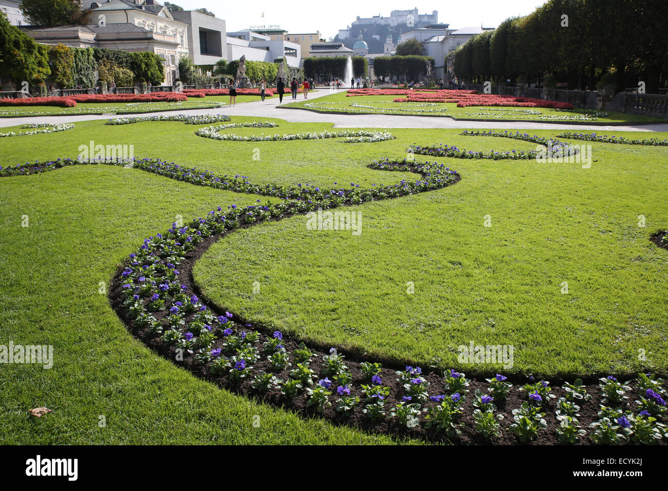 Salzburg Schloss Mirabell Garten Österreich Stockfoto