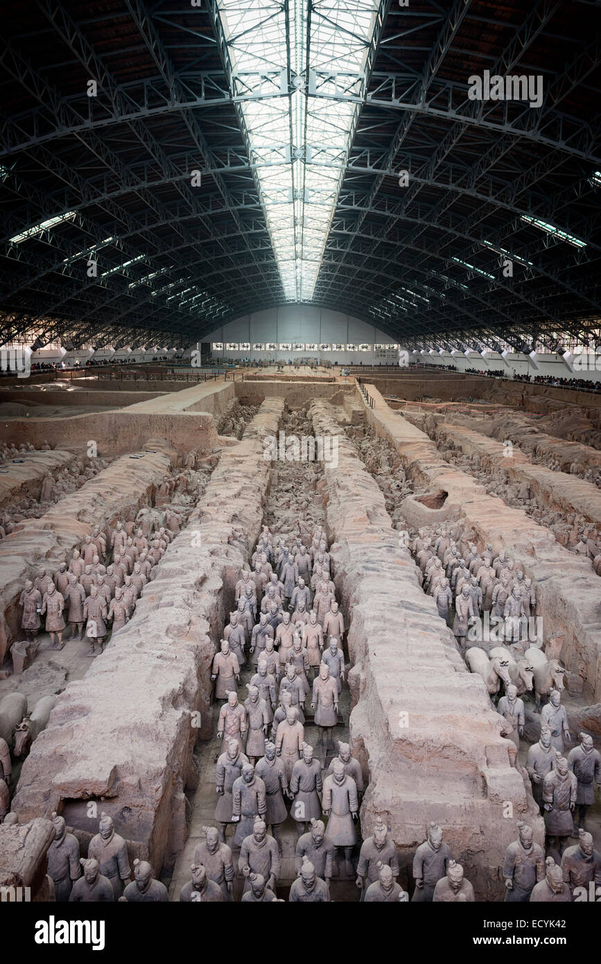 Museum der Qin Terrakotta-Krieger und Pferde, Terrakotta-Armee in Xi ' an, Shaanxi, China 2014 Stockfoto