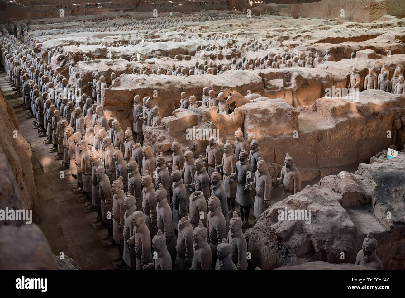Qin Terrakotta-Krieger und Pferde historische Stätte in Xi ' an, Shaanxi, China Stockfoto
