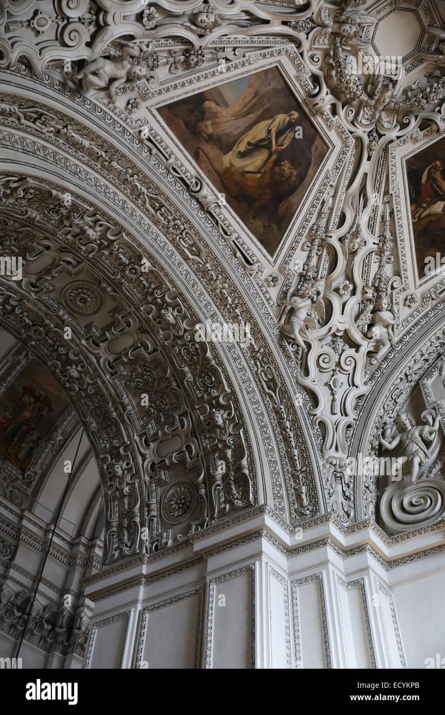 17. Jahrhundert Barock Salzburger Dom Innenraum Stockfoto