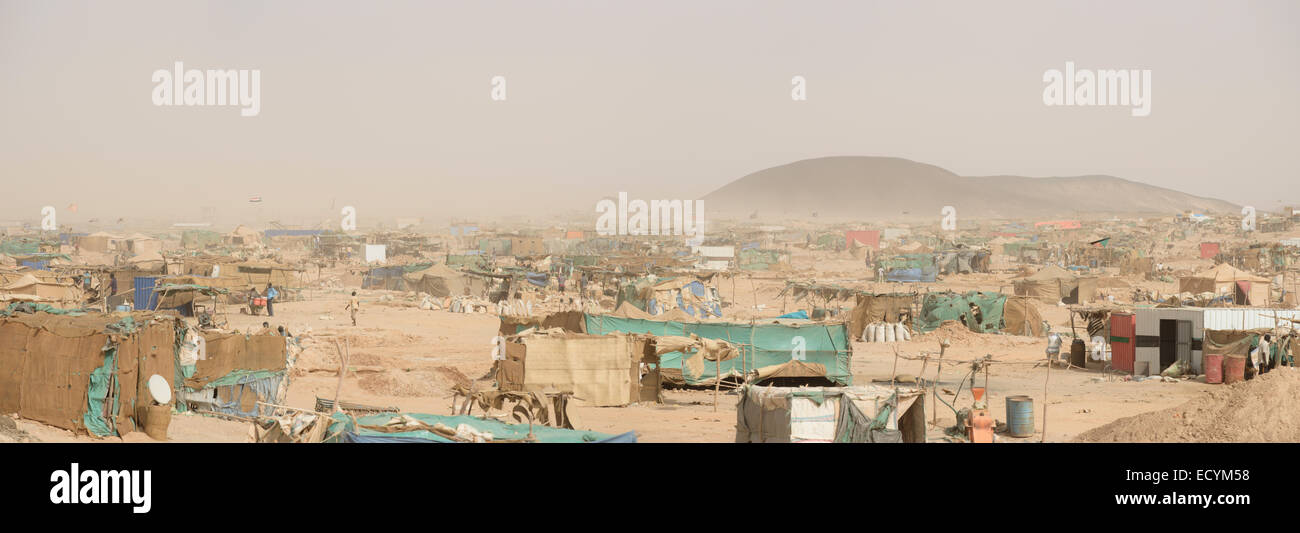 Delgo des Gold-Markt in der Wüste Sahara, Sudan Stockfoto