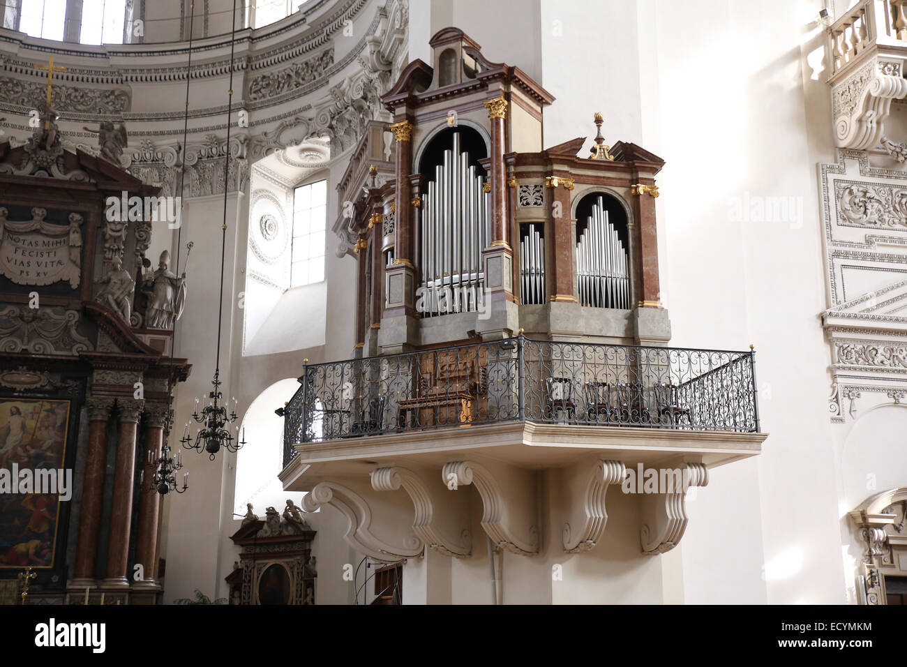 Kirchenorgel Salzburger Dom Stockfoto