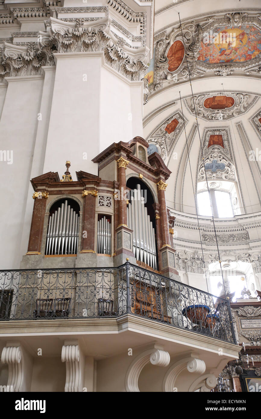 Salzburger Dom-Orgel Stockfoto