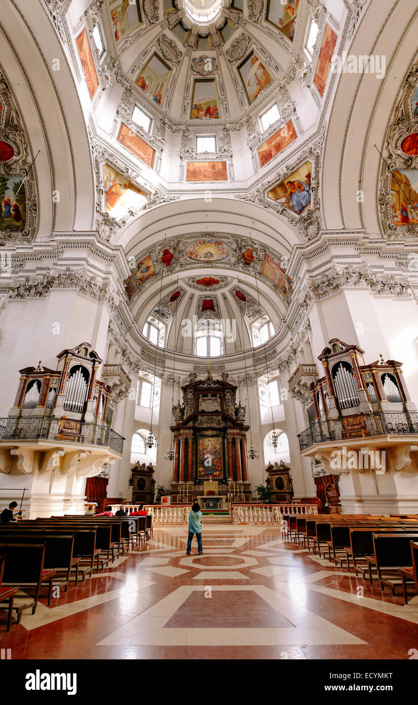 Salzburger Dom Salzburger Dom Barock Stil Stockfoto