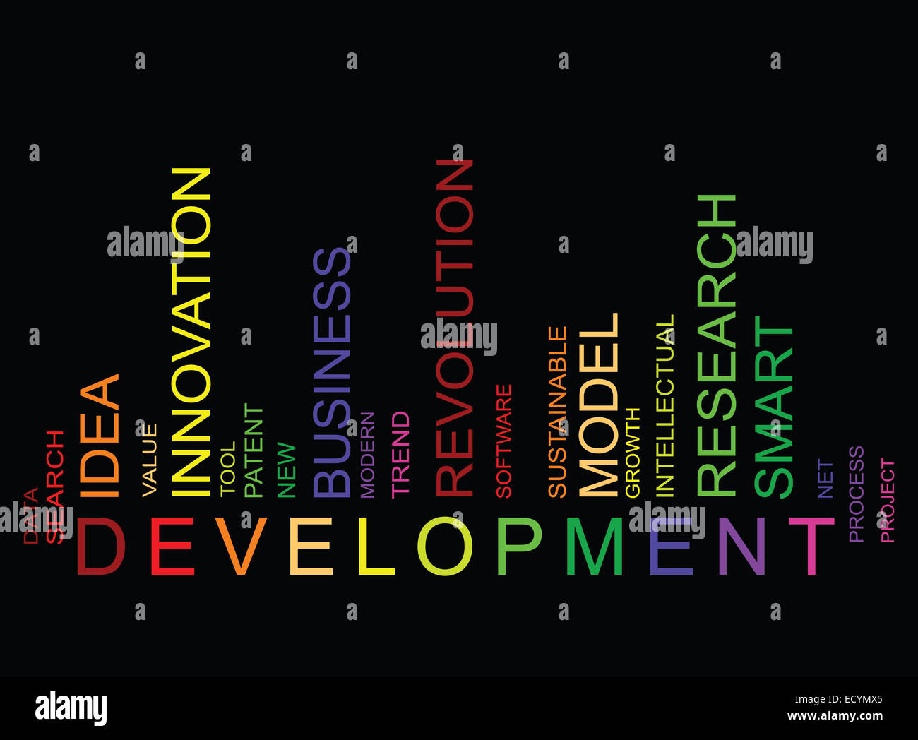 Entwicklung-Barcode-Hintergrund Stockfoto