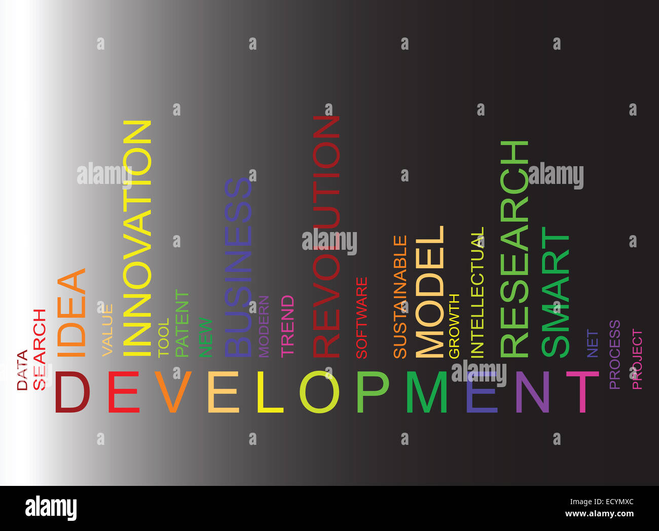 Entwicklung-Barcode-Hintergrund Stockfoto