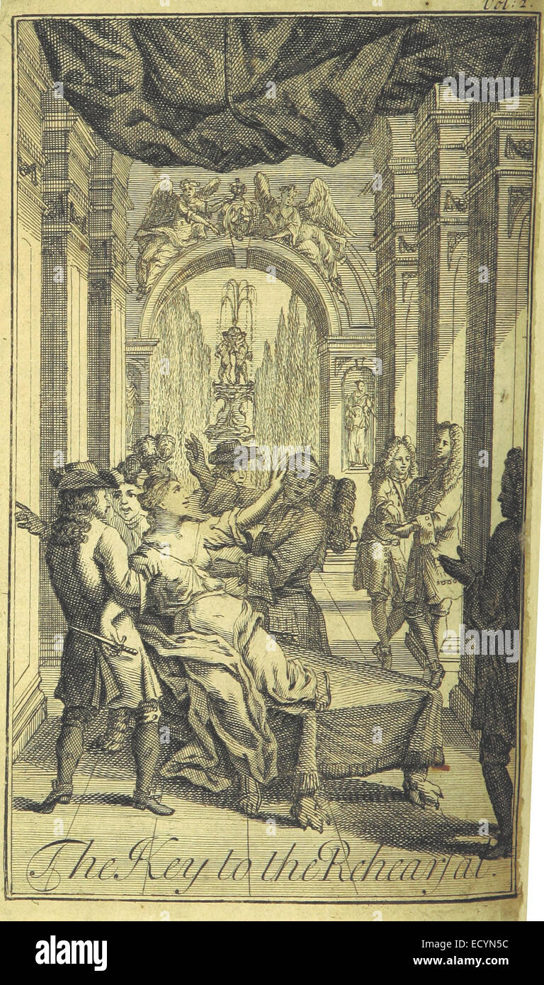 Dieses Werk von Buckingham aus dem Jahr 1717 bietet eine kritische Auseinandersetzung mit dem Stück *die Probe* und gibt Einblicke in die Theaterkritik des 18. Jahrhunderts und Kommentare zum britischen Drama. Stockfoto Dieses Werk von Buckingham aus dem Jahr 1717 bietet eine kritische Auseinandersetzung mit dem Stück *die Probe* und gibt Einblicke in die Theaterkritik des 18. Jahrhunderts und Kommentare zum britischen Drama. Stockfoto