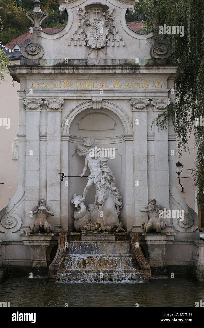 Barocke Pferd gut Platz Salzburger Kapitelplatz Stockfoto