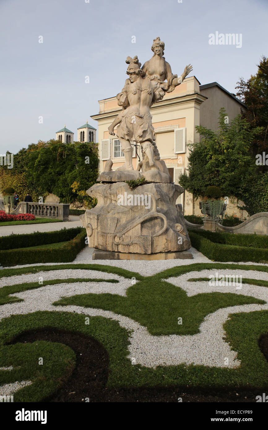 griechischen Skulpturengarten Mirabell palace Stockfoto