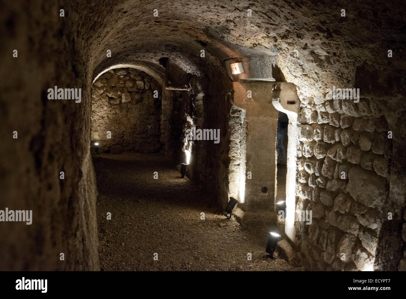 Horreum Romain Museum. Narbonne. Frankreich. Das Horreum ist das einzige Gebäude aus klassischer Zeit, die noch in gesehen werden kann Stockfoto