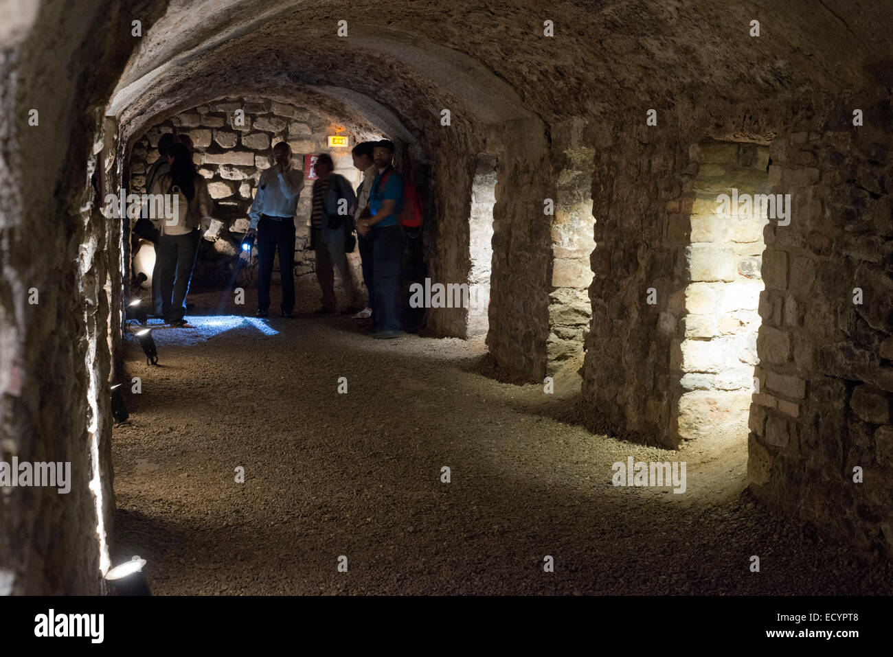 Horreum Romain Museum. Narbonne. Frankreich. Das Horreum ist das einzige Gebäude aus klassischer Zeit, die noch in gesehen werden kann Stockfoto