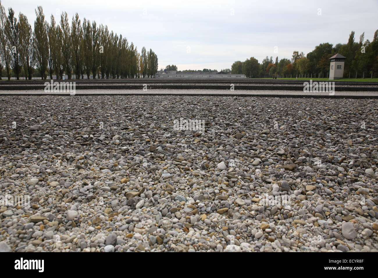 Dachau-ehemalige KZ-Boden Stockfoto