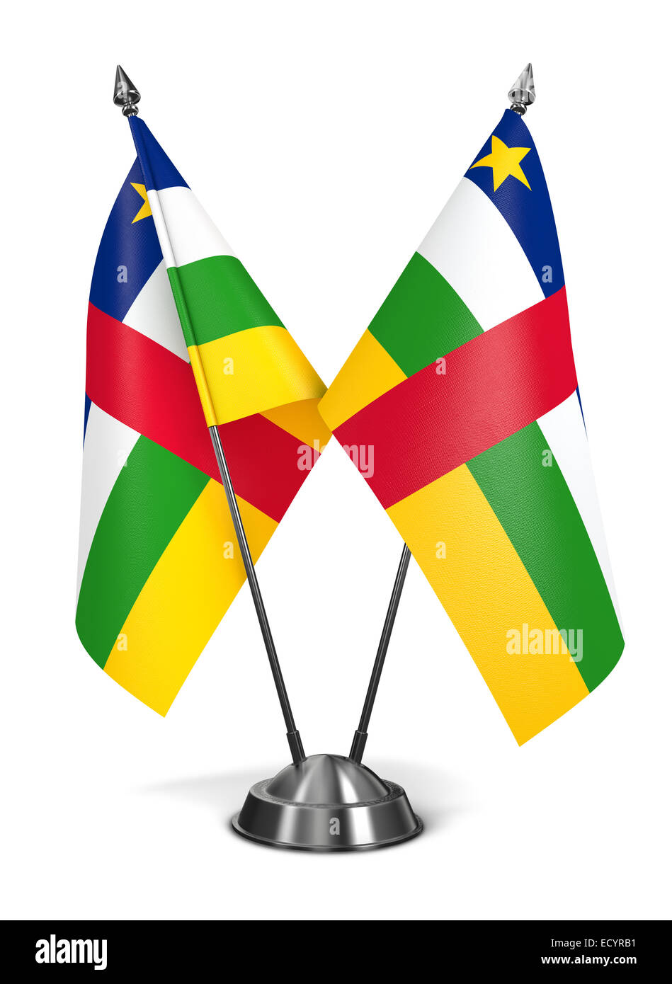 Zentralafrikanische Republik - Miniatur-Flags. Stockfoto
