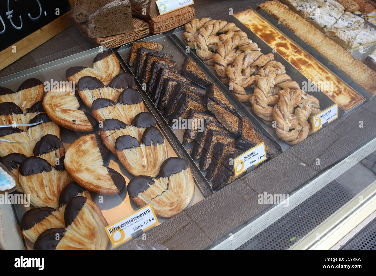 Deutsche Bäckerei-Konditorei Stockfoto