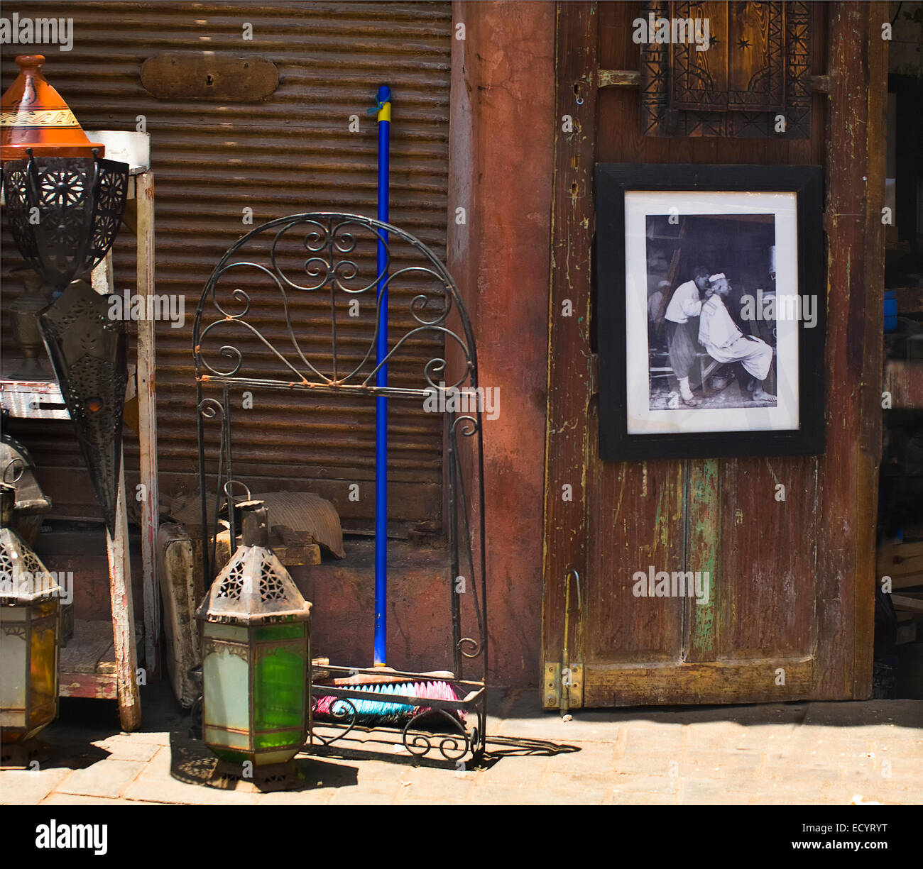 Zusammensetzung der alten Sachen in der Altstadt. Stockfoto