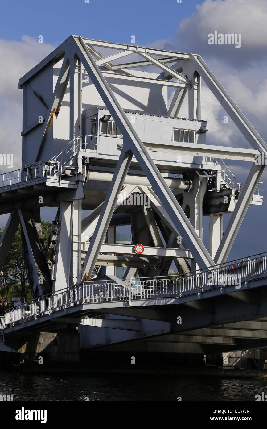 Pegasus-Brücke in der Normandie Frankreich. Szene des ersten Angriffs durch alliierte Truppen DDay 1944 Stockfoto