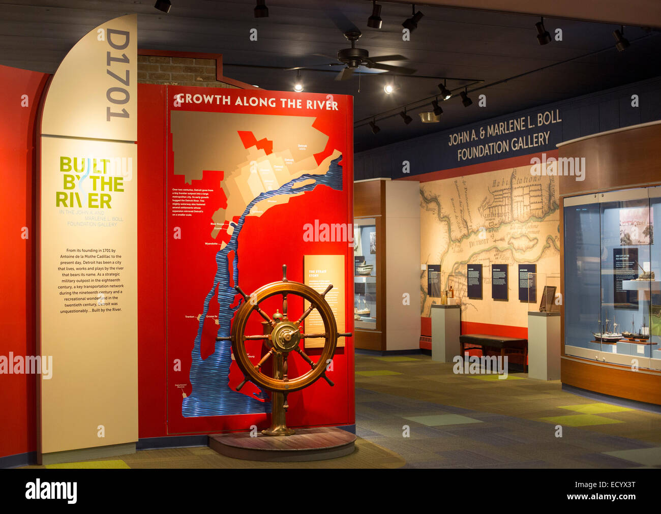 Detroit, Michigan - Dossin Great Lakes Museum auf Belle Isle. Stockfoto