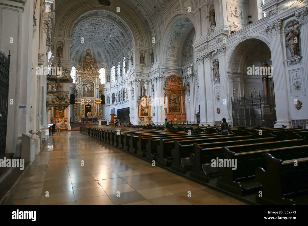 München Cathedral Church of Our Lady Interieur Stockfoto