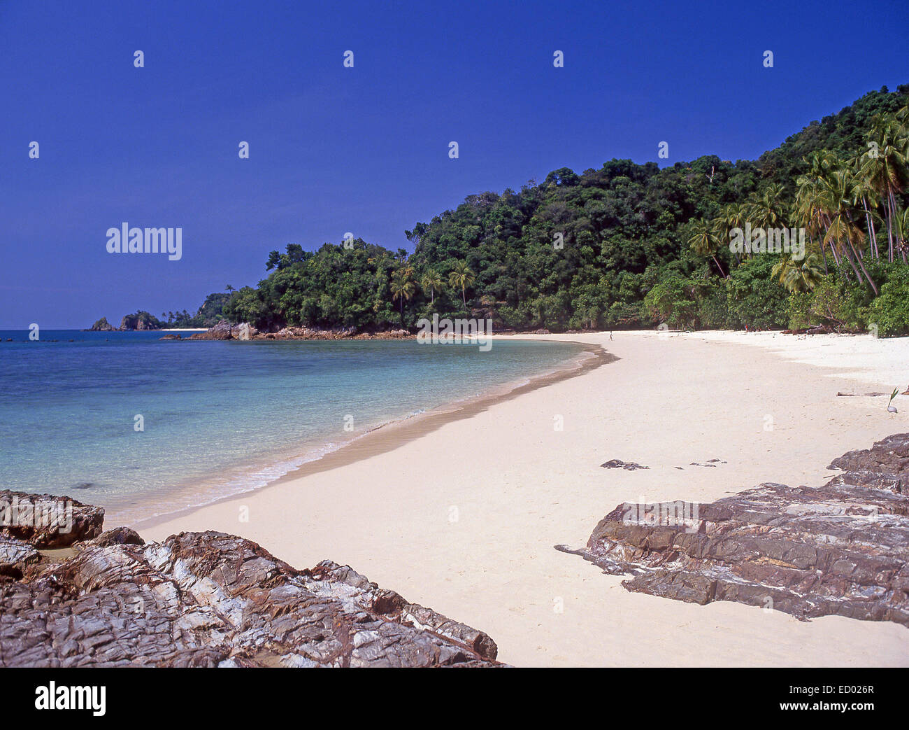 Strand Insel Kapas (Pulau Kapas), Zustand von Terengganu, Malaysia Stockfoto