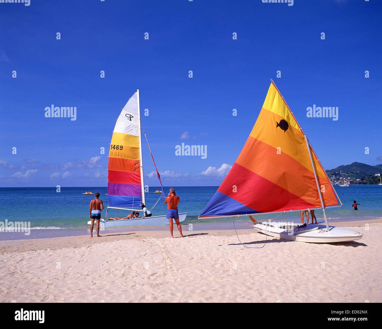 Tropischer Strand Grand Anse Bay, Saint George Parish, Grenada, kleine Antillen, Karibik Stockfoto