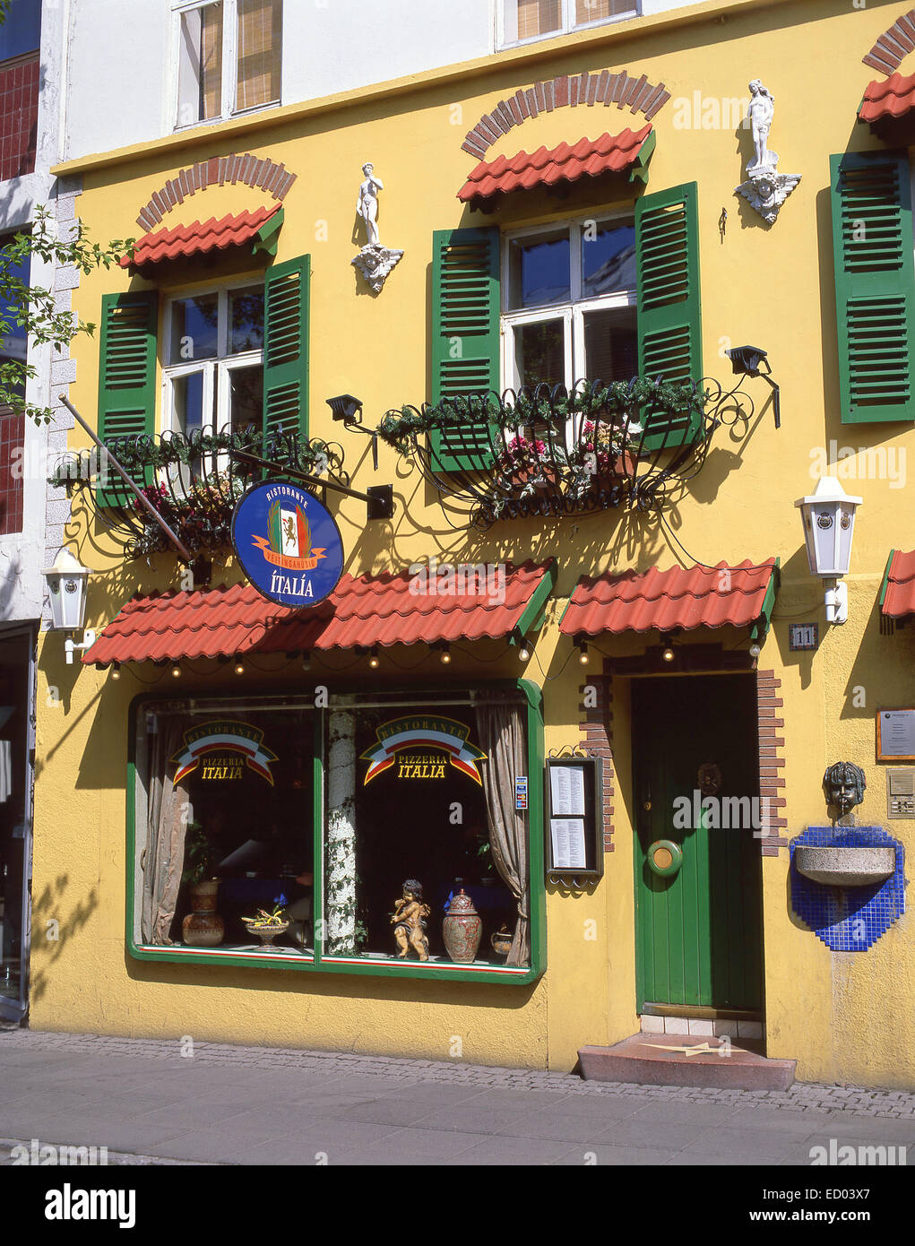 Italienisches Restaurant, Reykjavík, Hauptstadtregion, Republik Island Stockfoto