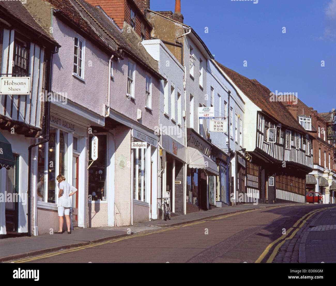 George Street, St. Albans, Hertfordshire, England, Vereinigtes Königreich Stockfoto
