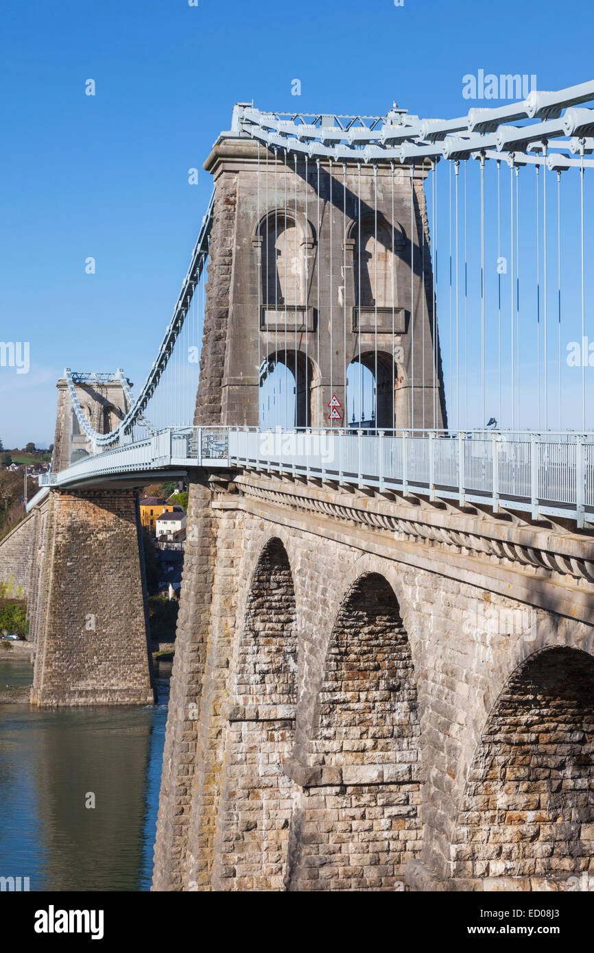 Wales, Bangor, Menai Straits Bridge Stockfoto