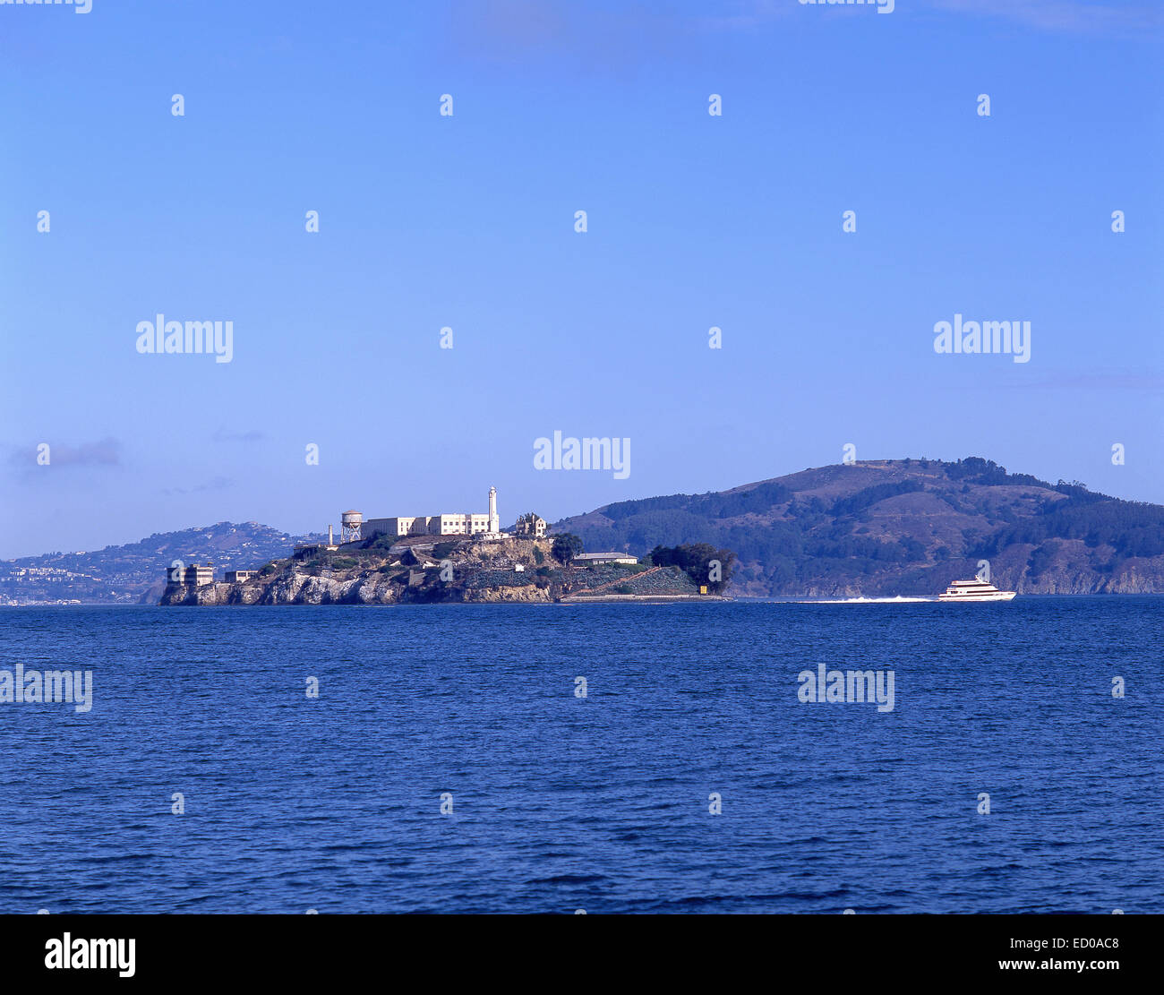 Alcatraz-Insel in der Bucht von San Francisco, San Francisco, California, Vereinigte Staaten von Amerika Stockfoto