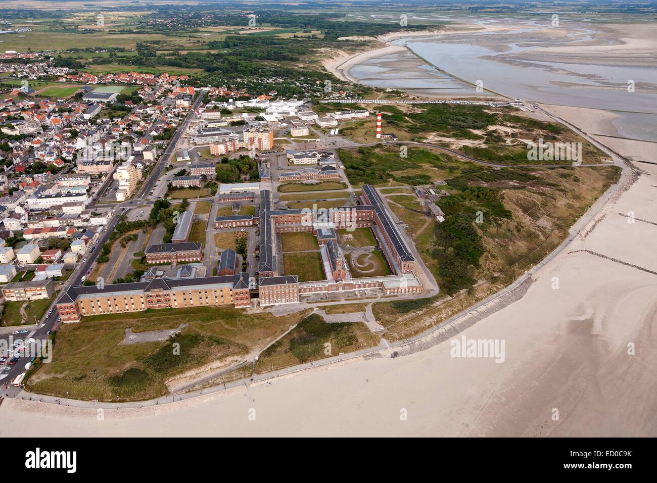 Frankreich, Pas-De-Calais, Berck Sur Mer, Naval Hospital (Luftbild) Stockfoto