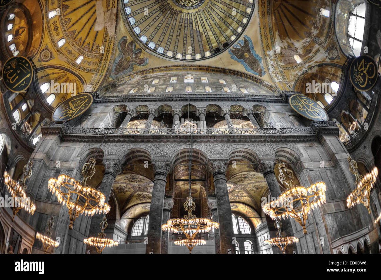 Türkei, Istanbul, Hagia Sophia, innere Moschee Stockfoto