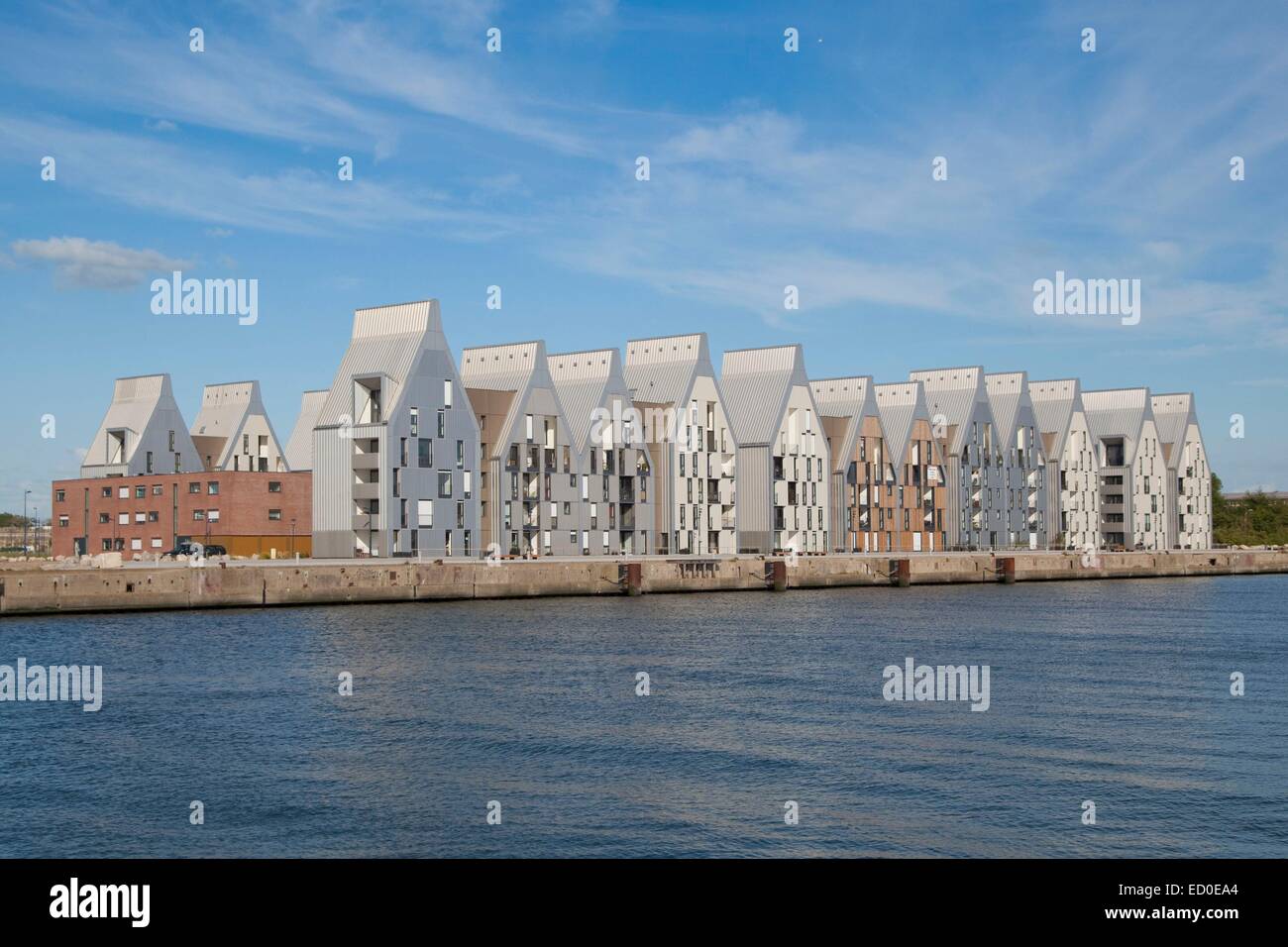 Frankreich, Nord, Dünkirchen, Gebäude Eco-Nachbarschaft Grand Large Stockfoto