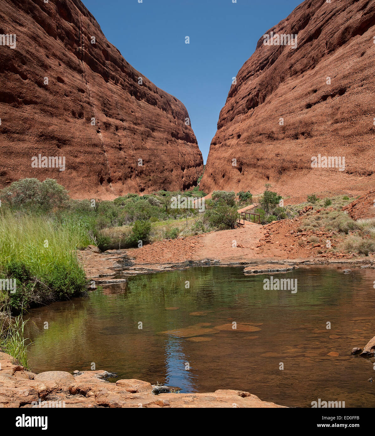 Australien, Uluru Kata Tjuta National Park-Uluru-Reflexion Stockfoto