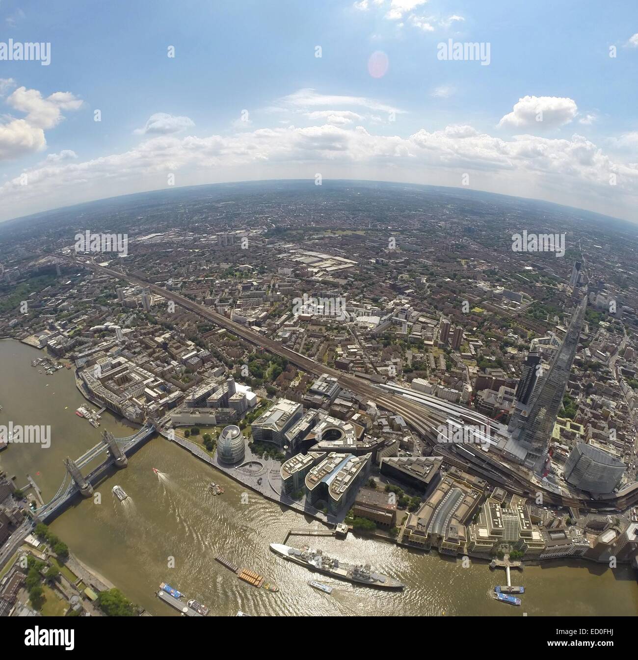 Luftaufnahme des Pools von London, England, Großbritannien Stockfoto