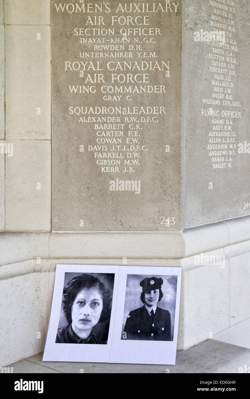 Bilder Von Noor Inayat Khan WW2 Heldin Unter Ihr Denkmal Inschrift An