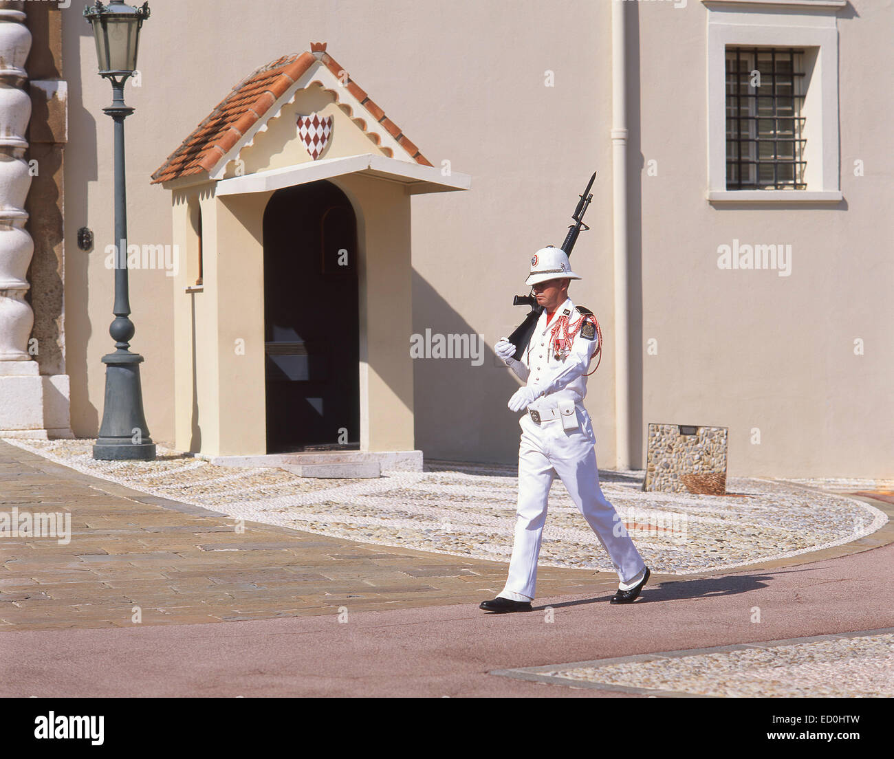 Königliche Garde, der Fürstenpalast von Monaco, Monaco-Ville, Fürstentum Monaco Stockfoto