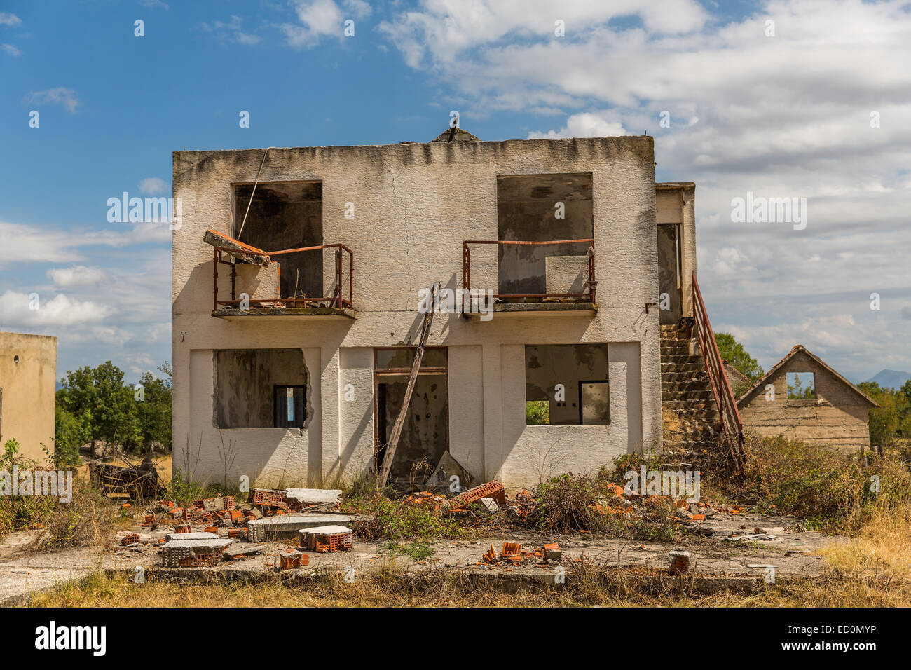Balcan Krieg, Kroatien Ruinen Stockfoto