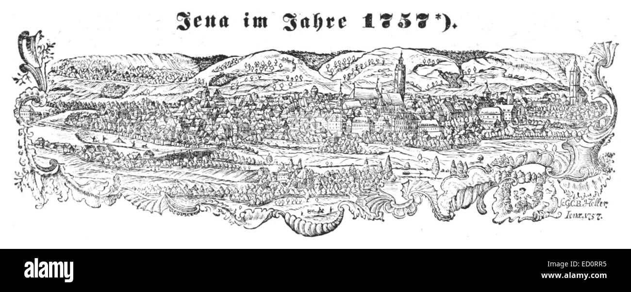 G.C.B.HELLER Jena Im Jahre 1757 Stockfoto